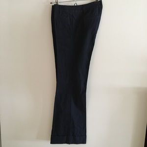J. Crew metallic city fit flared pants. wide legged pants